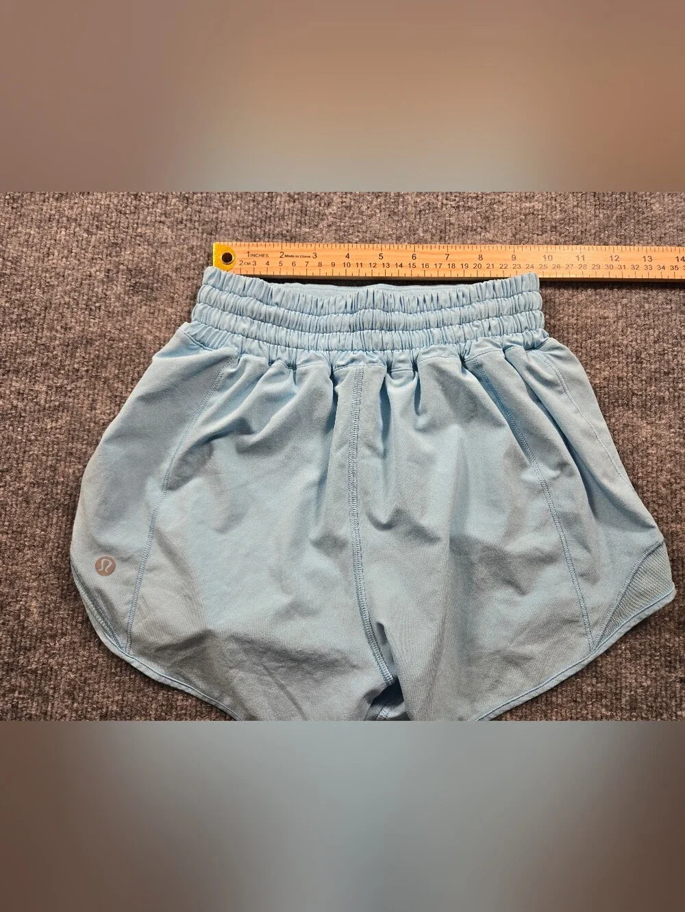 Lululemon Light Blue High-Rise Athletic Shorts Size 0